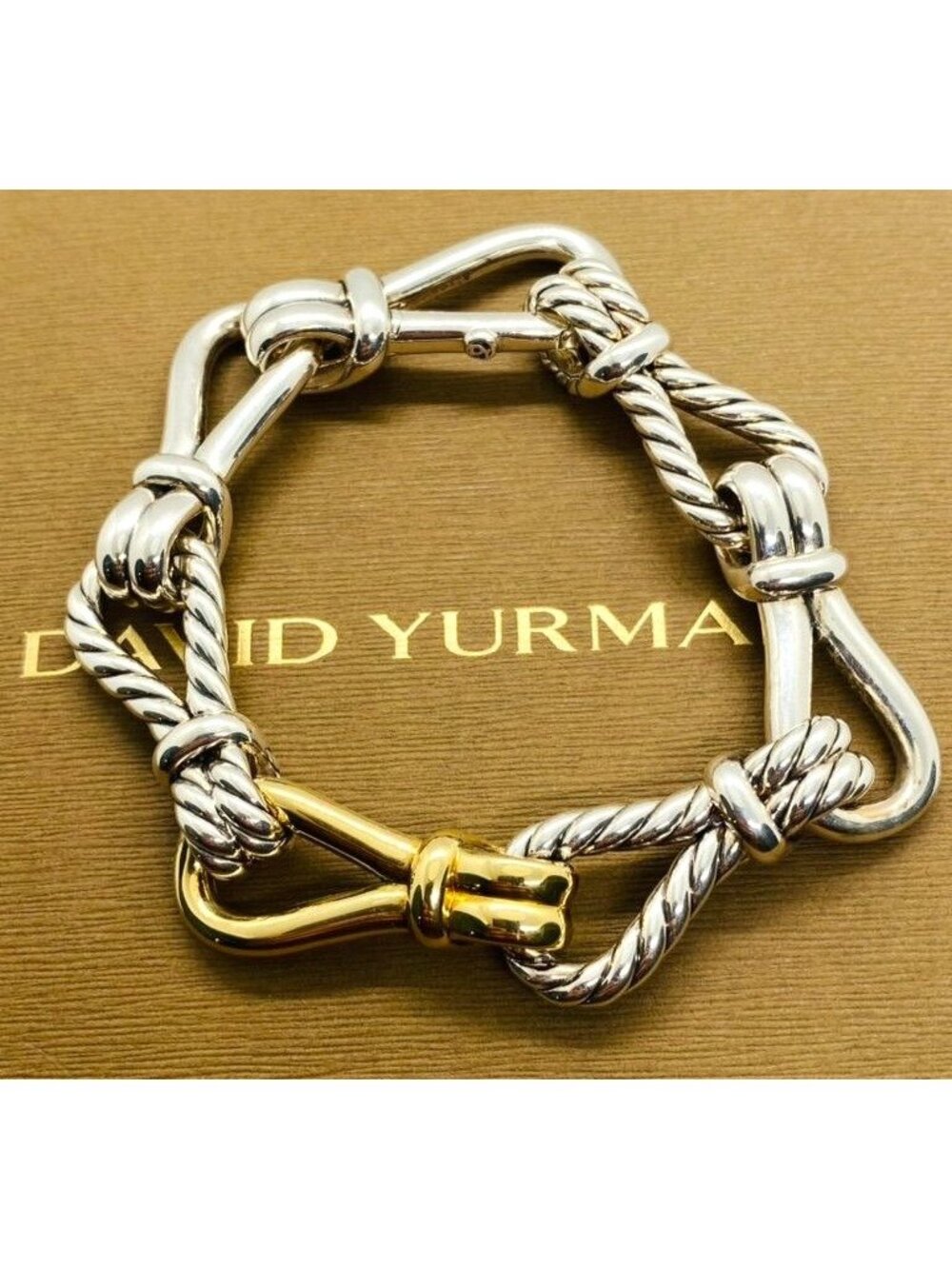 David Yurman 14mm Thoroughbred Loop Chain Bracelet 925 750